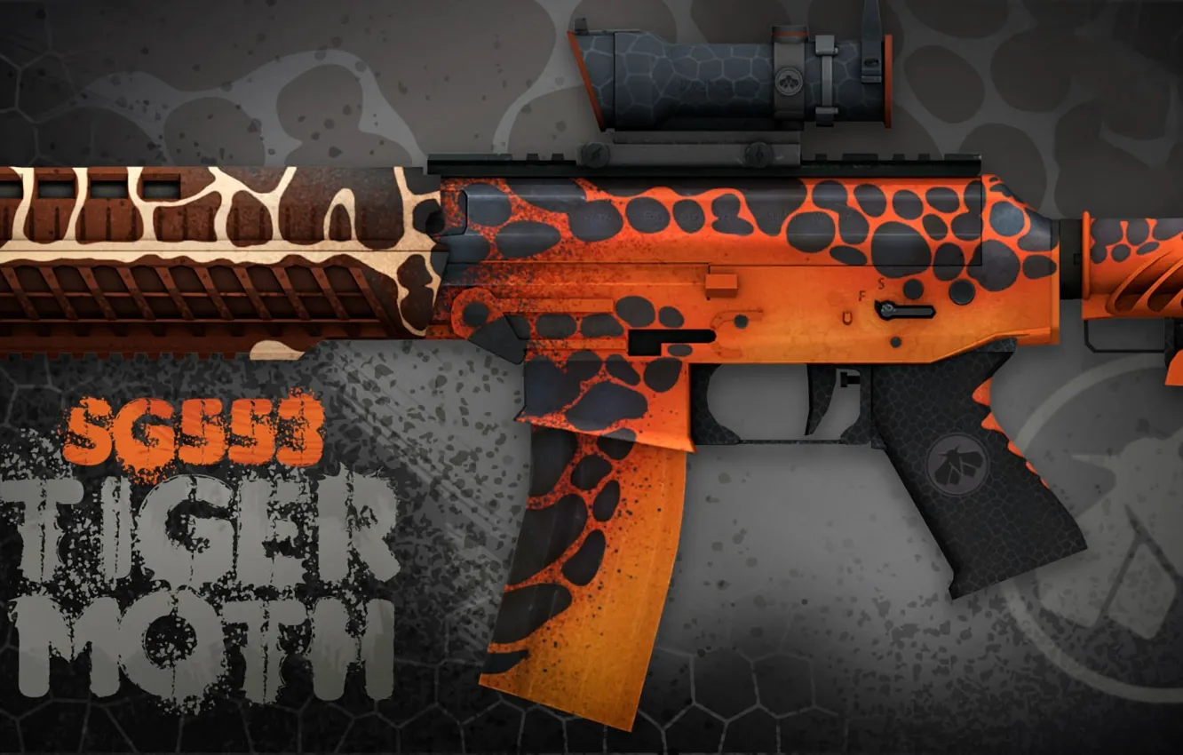 Photo wallpaper spot, insect, geometry, paint, Tiger Moth, cs go, presentation, SG553