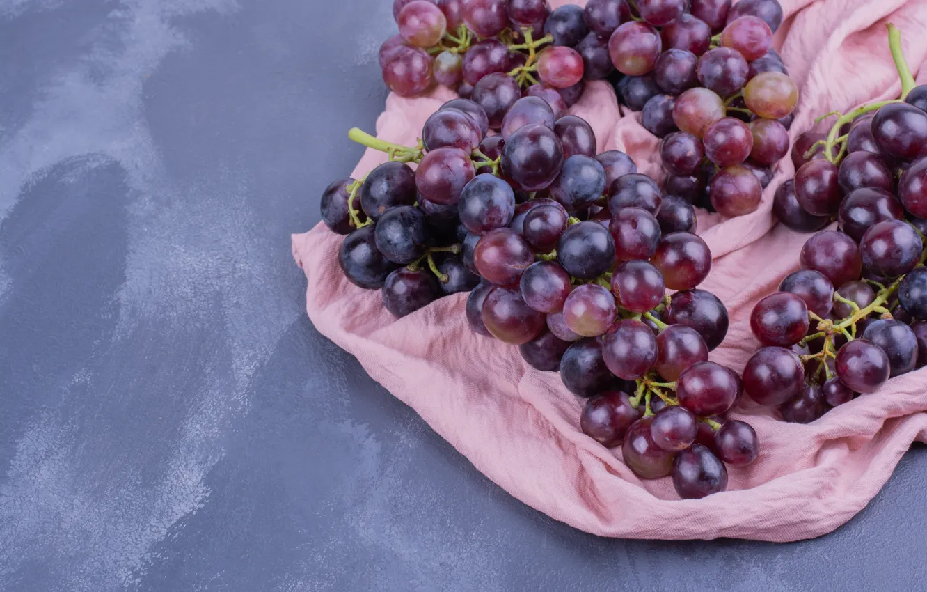 Photo wallpaper table, grapes, bunch of grapes