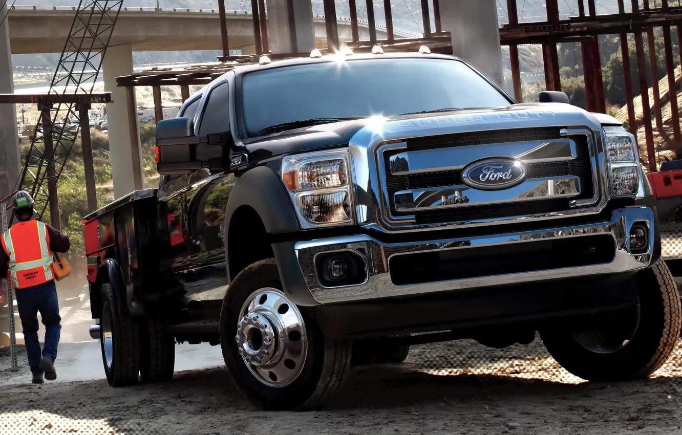 Photo wallpaper construction, Ford, SUV, F550