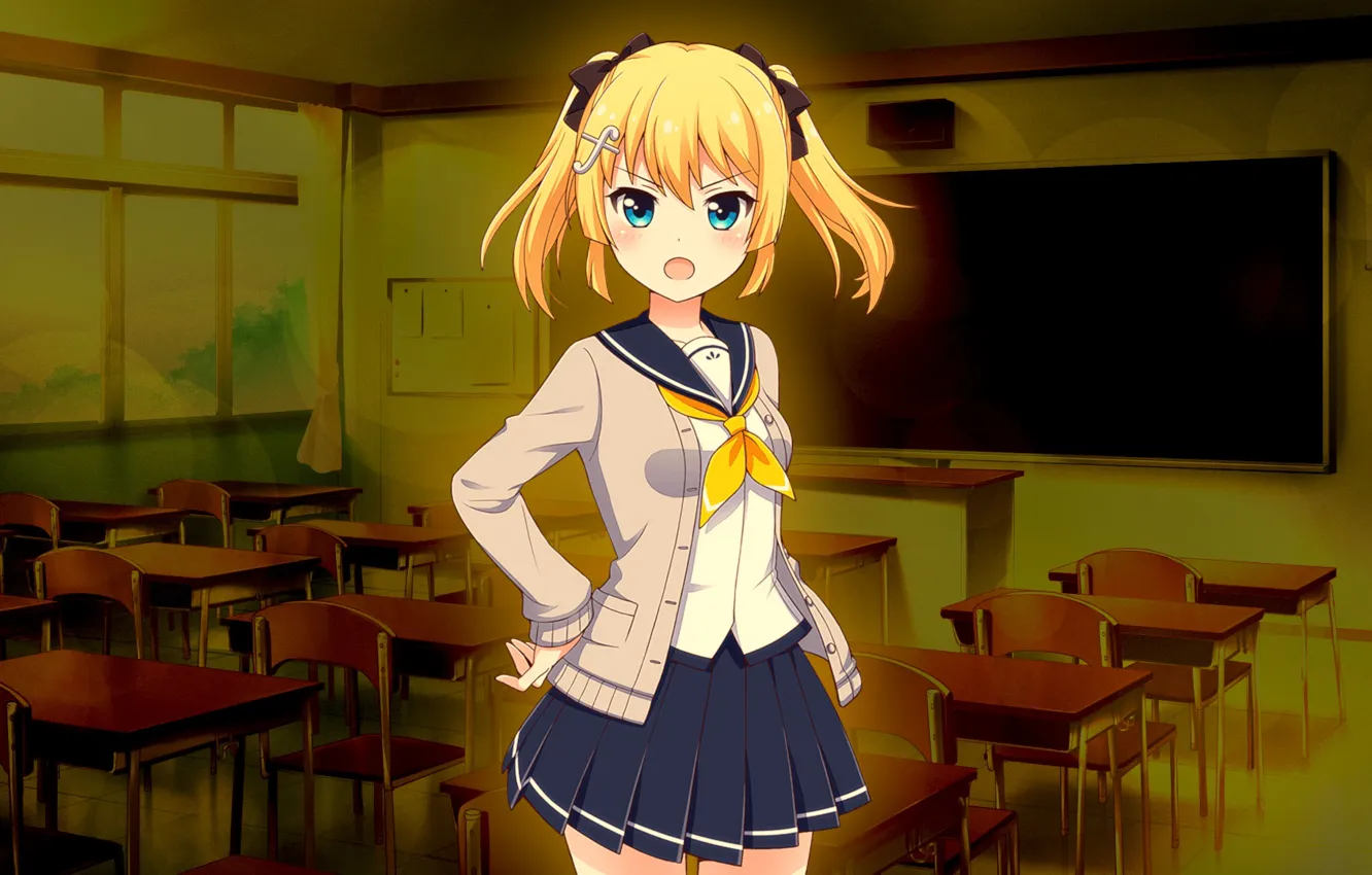 Photo wallpaper girl, class, school, Kanon Kougami, Battle Girl High School