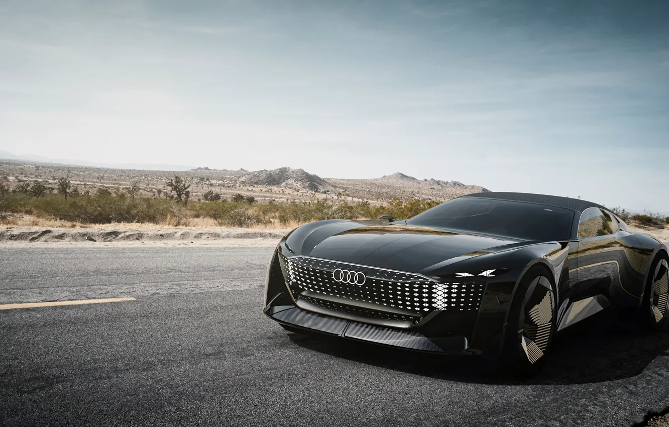 Photo wallpaper car, Audi, road, speed, traffic