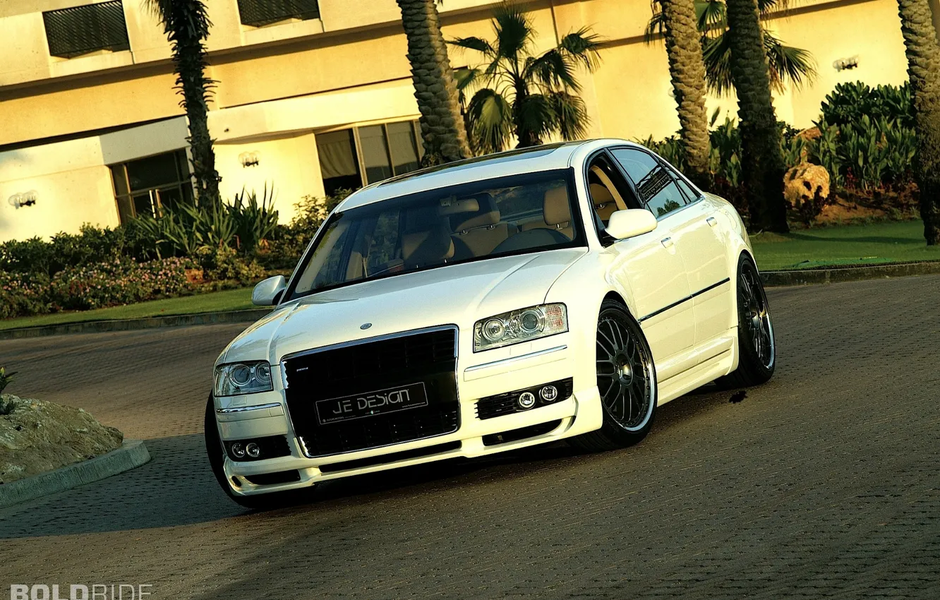 Photo wallpaper Audi, white, design