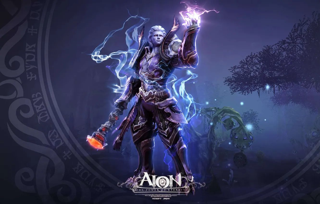 Photo wallpaper magic, staff, Aion, the wizard