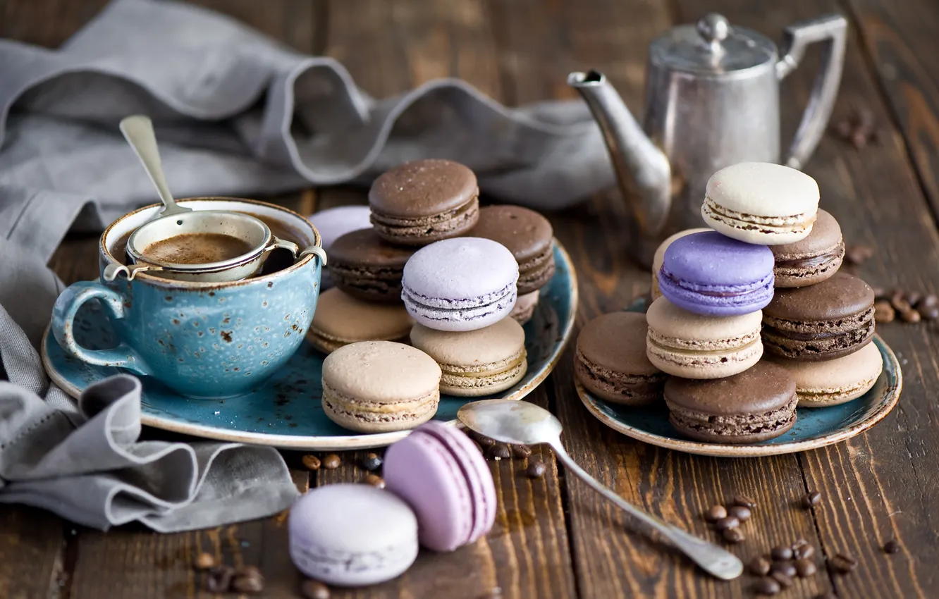 Photo wallpaper coffee, still life, pasta