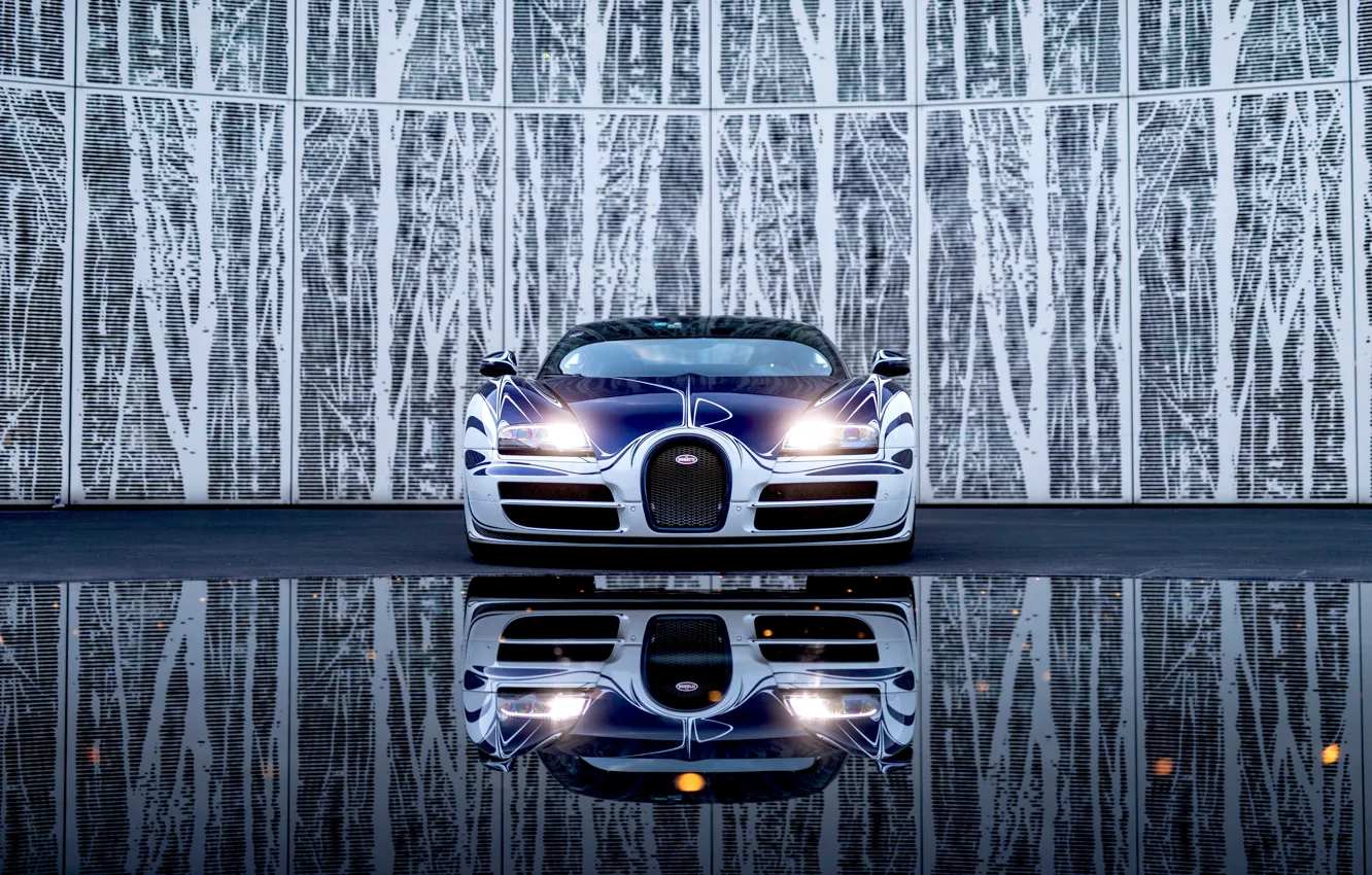 Photo wallpaper car, bugatti, bright, luxurious