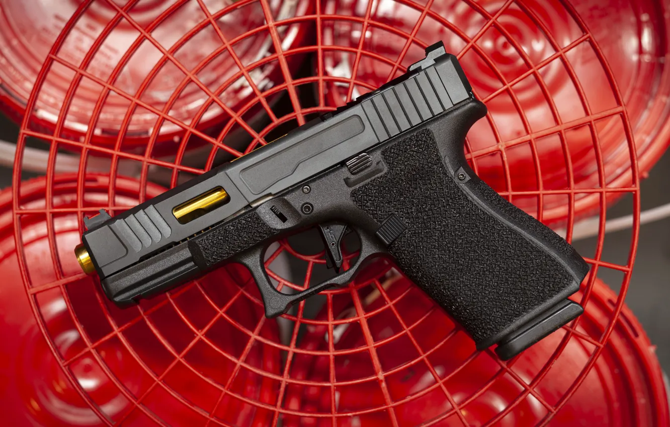 Photo wallpaper macro, gun, background