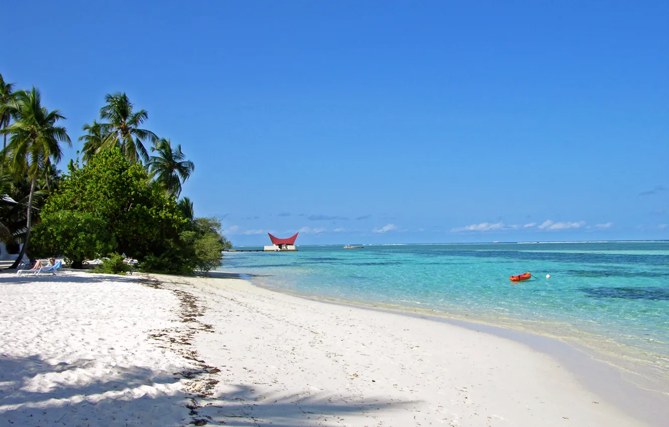 Photo wallpaper tropics, island, beauty, vacation, The Maldives