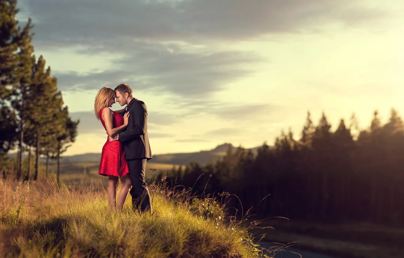 Photo wallpaper nature, view, pair, lovers