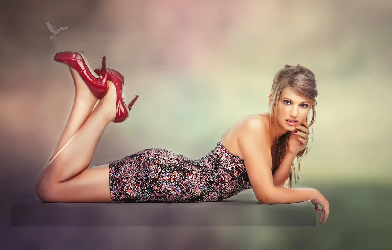 Photo wallpaper look, figure, dress, legs, Helena, Ilan Bar