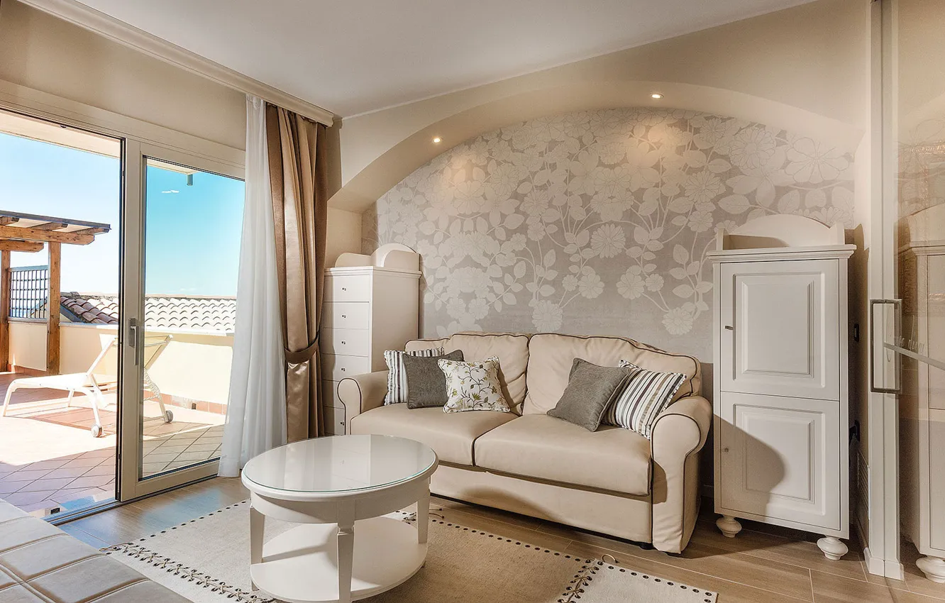 Photo wallpaper interior, terrace, living room, relax suite, Vigilio