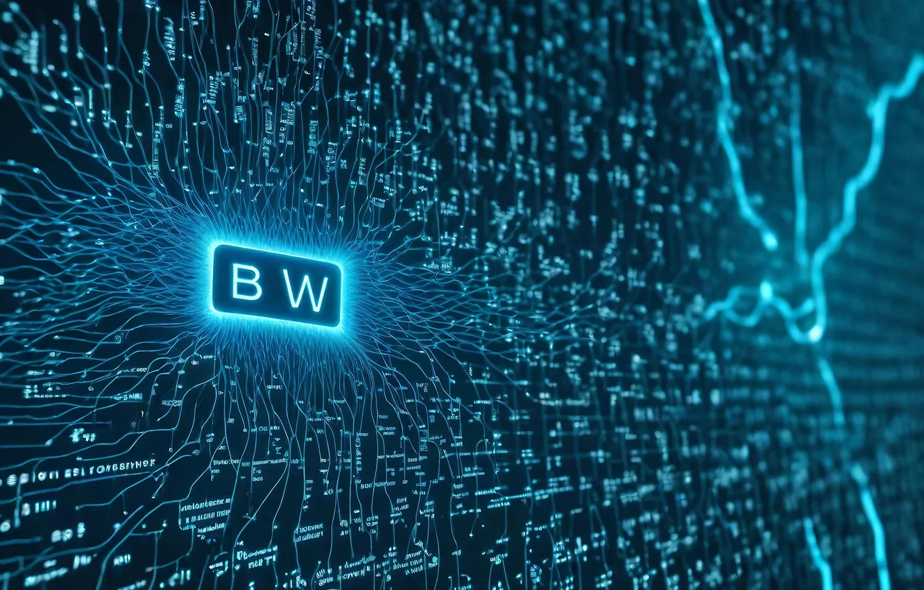 Photo wallpaper energy, rays, blue background