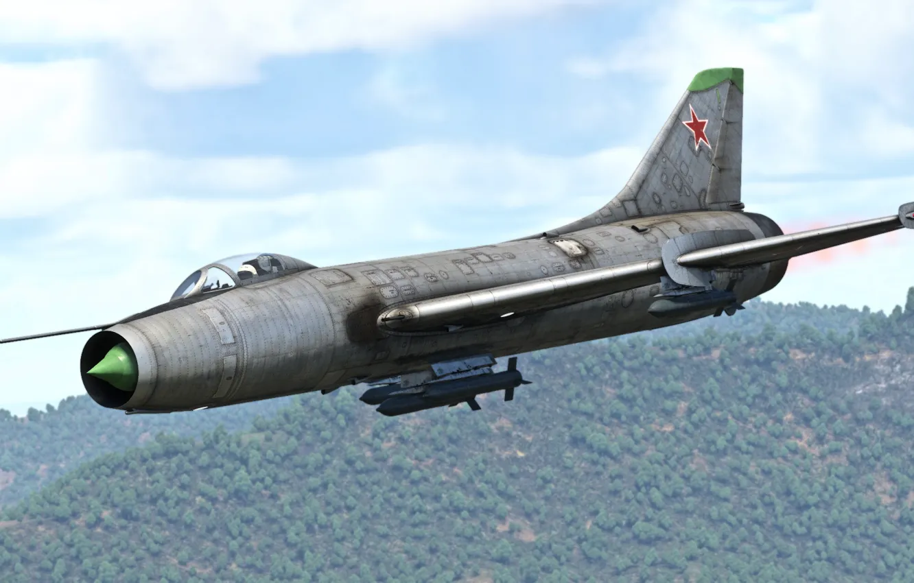 Photo wallpaper pipe, USSR, fighter-bomber, OKB P. O. Sukhoi, Su-7B