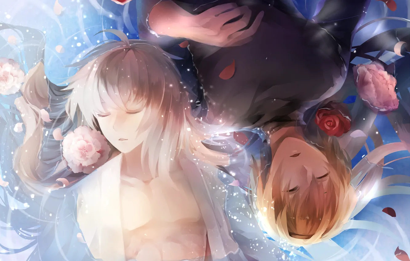 Photo wallpaper anime, art, pair, sleeping, two, Fire Emblem