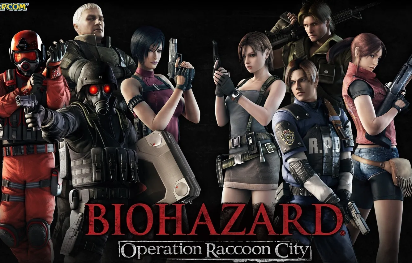 Photo wallpaper girl, pistol, game, weapon, woman, Resident Evil, Capcom, shotgun