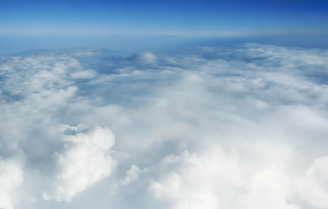 Photo wallpaper the sky, clouds, height