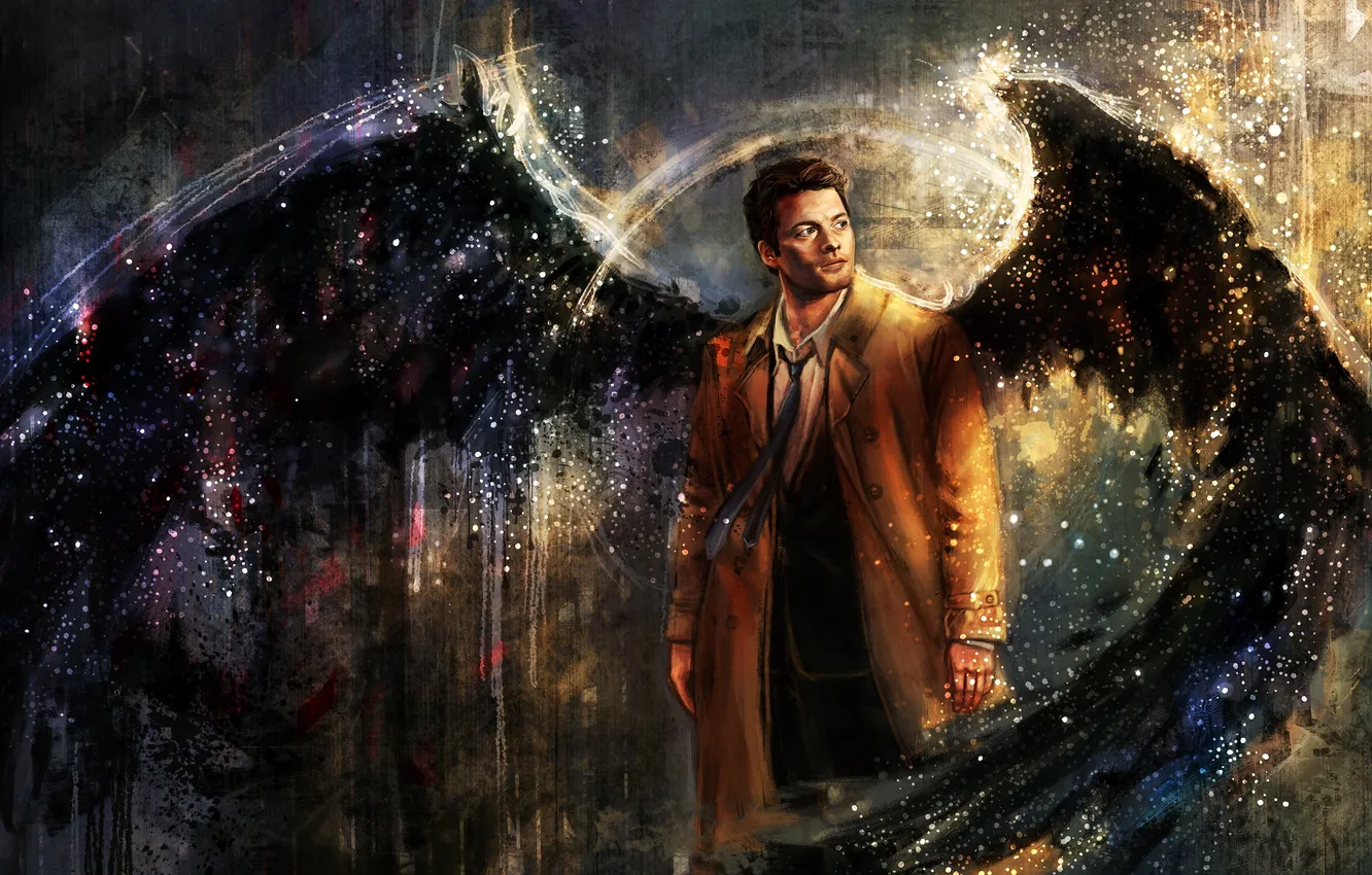 Photo wallpaper angel, the series, Supernatural, supernatural, Castiel, Cas