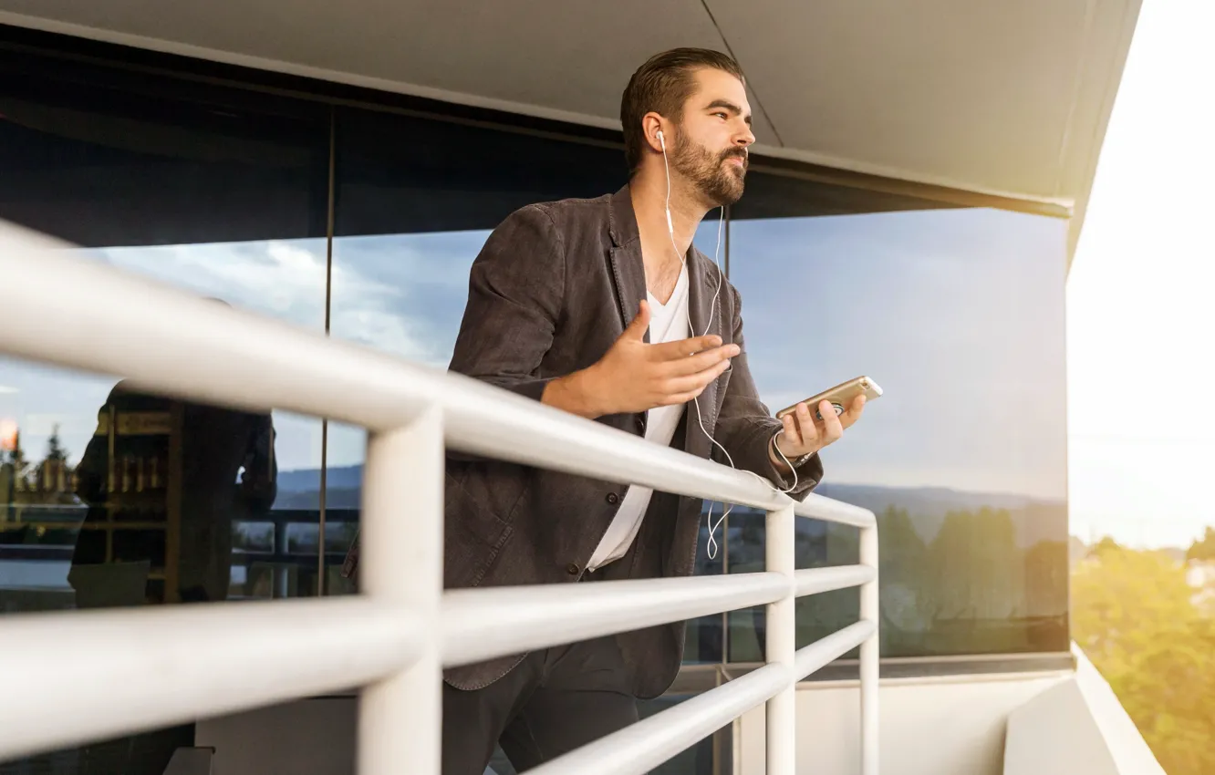 Photo wallpaper Wallpaper, man, wallpaper, male, picture, man, picture, with the phone