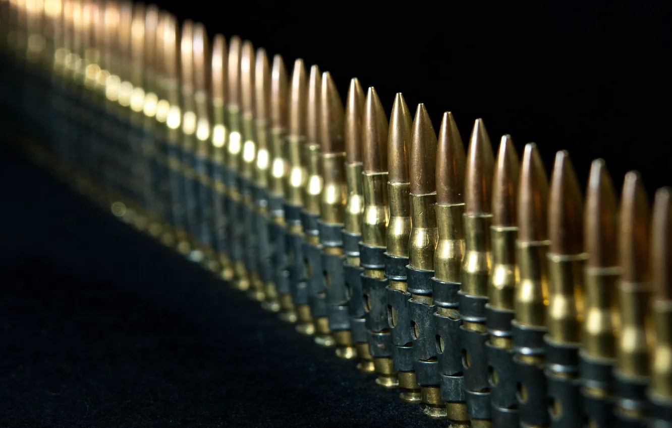 Photo wallpaper macro, weapons, cartridges