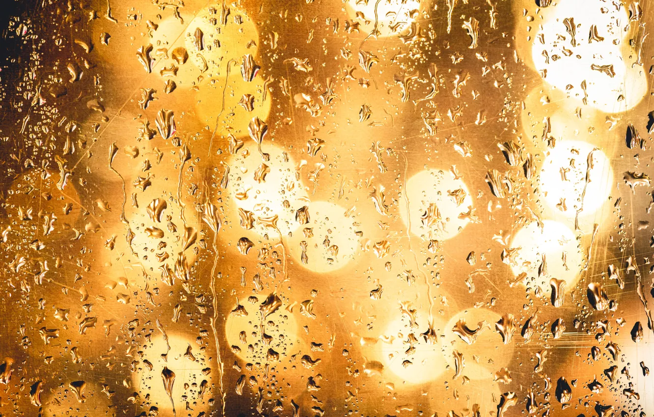 Photo wallpaper glass, drops, color