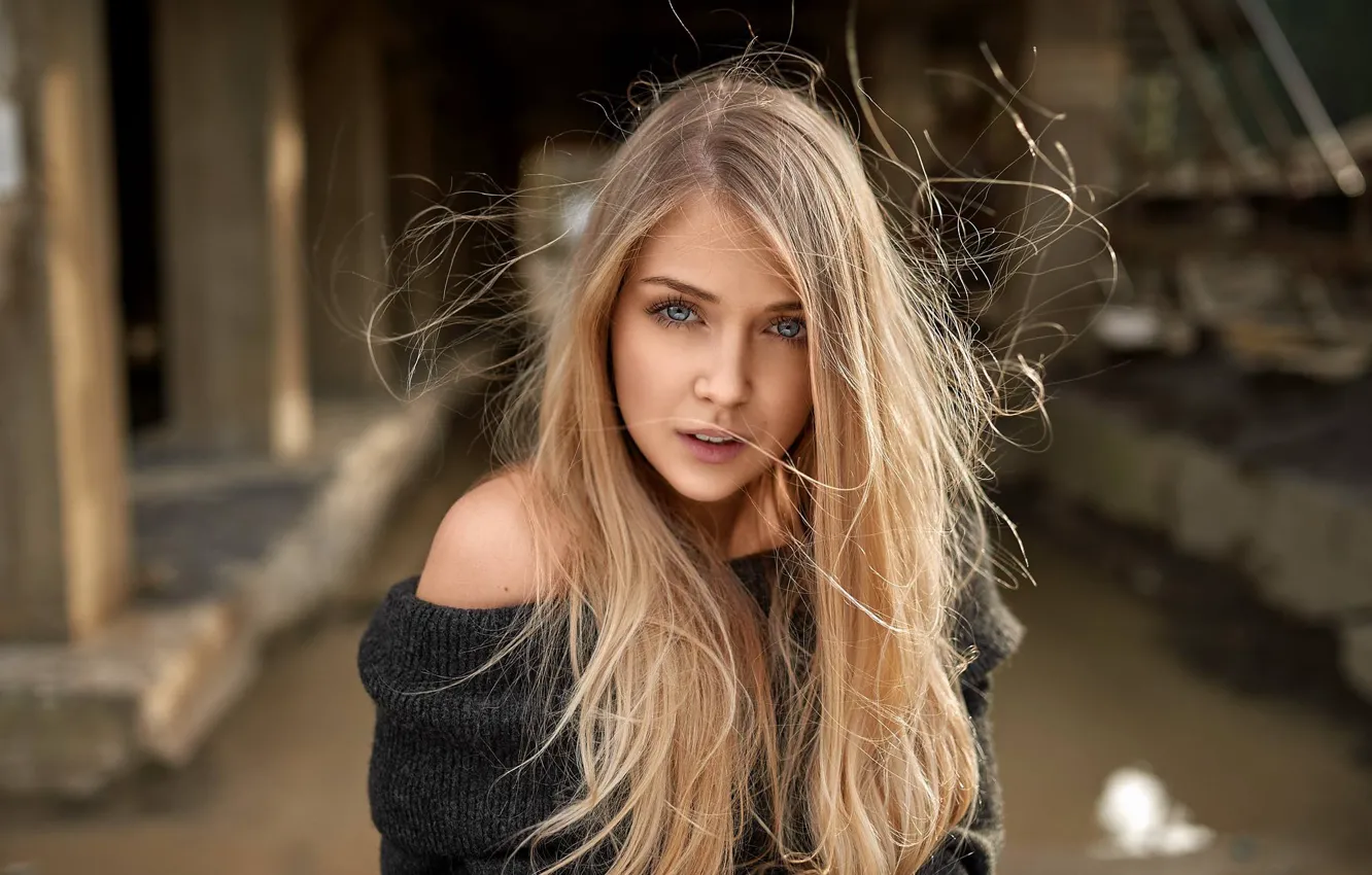 Photo wallpaper look, face, hair, portrait, Alex Fetter, Madlen Knorr