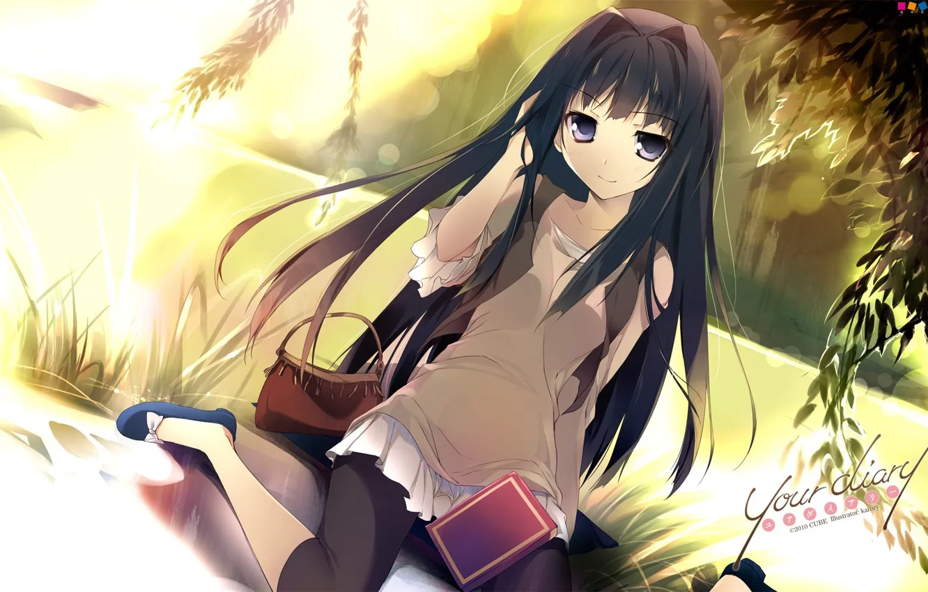 Photo wallpaper girl, nature, Ayase Sayuki, Your Diary