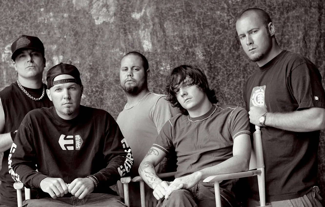Photo wallpaper limp bizkit, Fred Durst, John Otto, Sam Rivers, Wes Borland, DJ Lethal