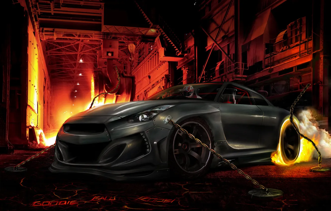 Photo wallpaper figure, GTR, Nissan