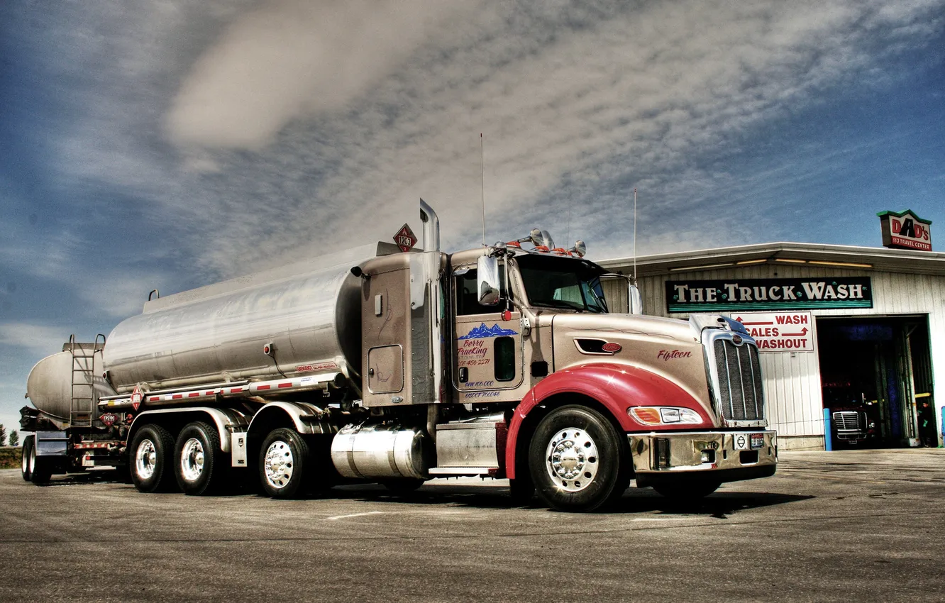 Photo wallpaper power, Truck, tractor, Peterbilt