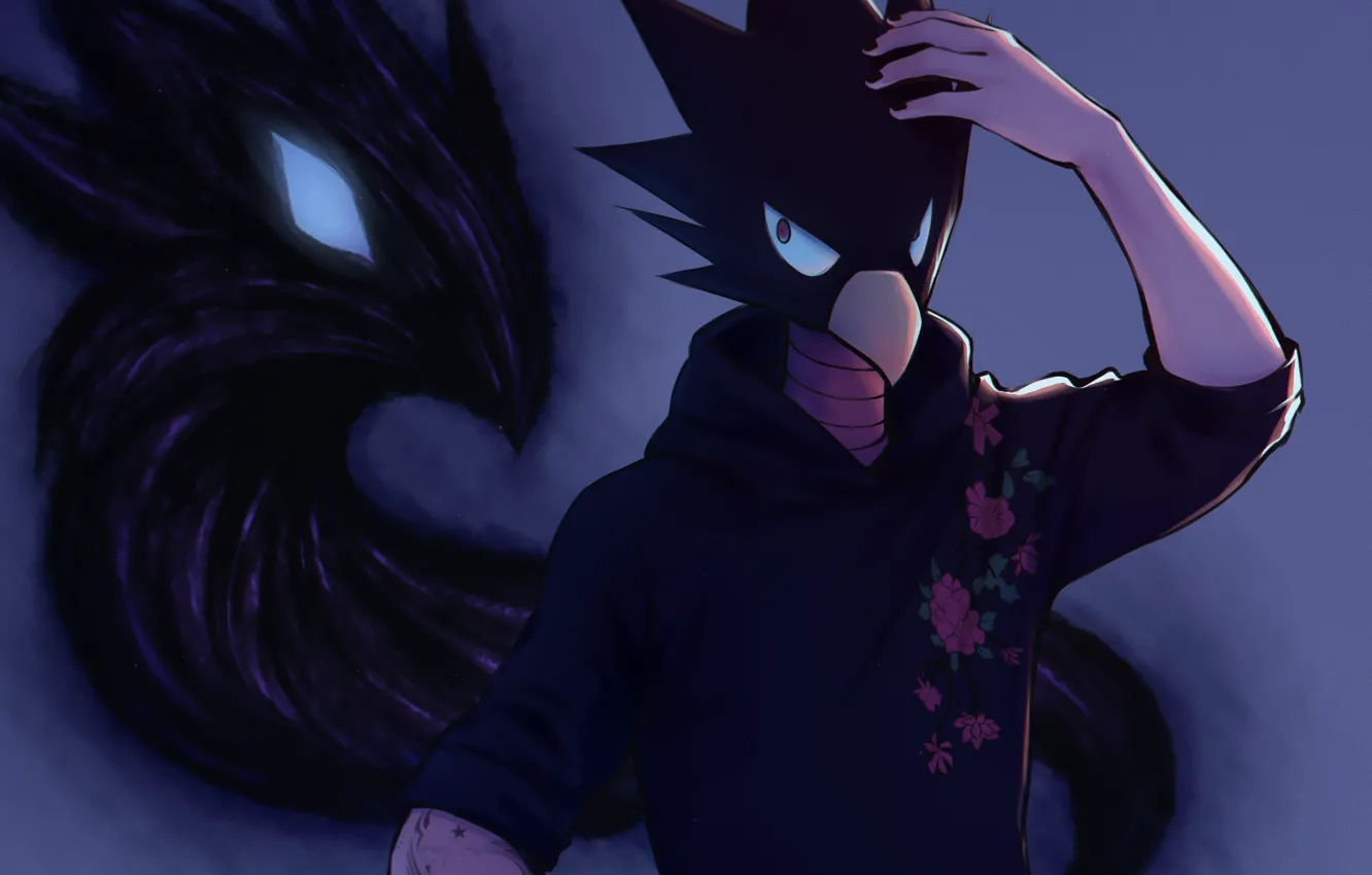 Photo wallpaper look, shadow, hero, guy, Boku no Hero Academy, My heroic academia, Tokoyami Fumikage