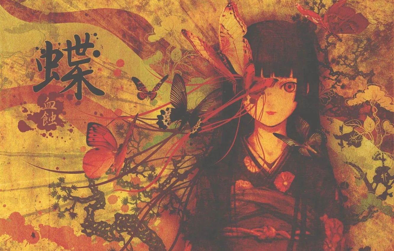 Photo wallpaper girl, kimono, character
