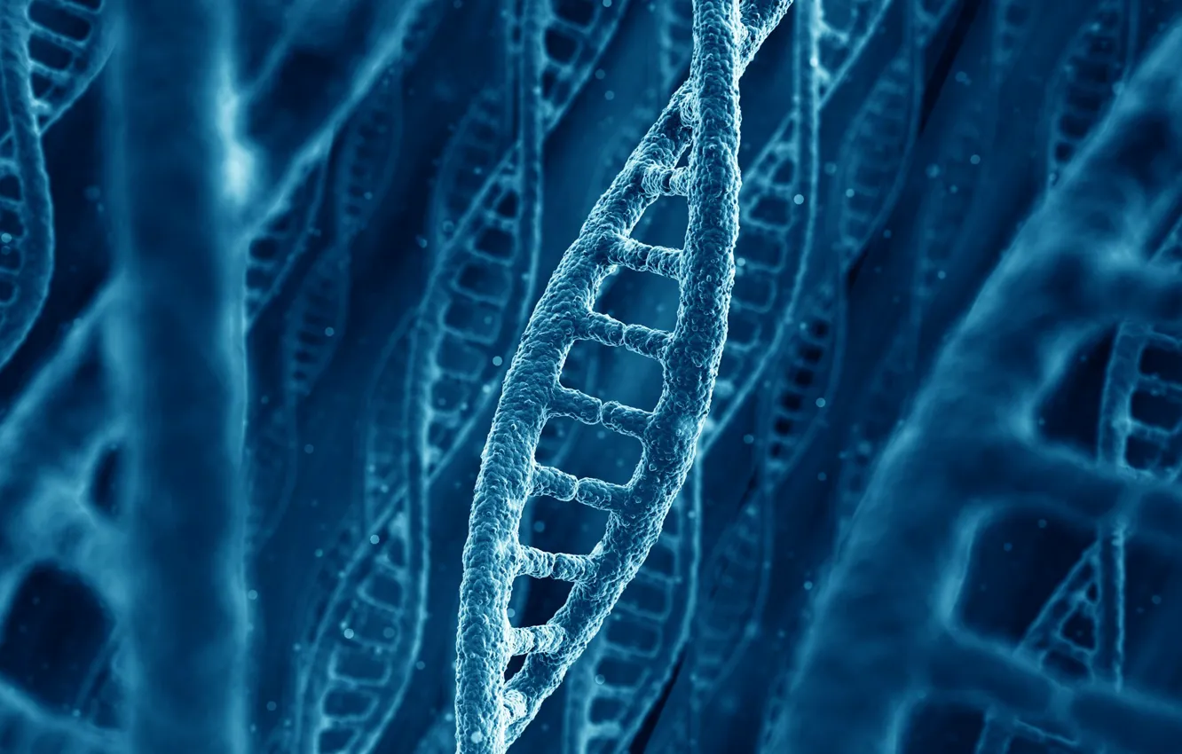 Photo wallpaper nature, DNA, chain, molecule