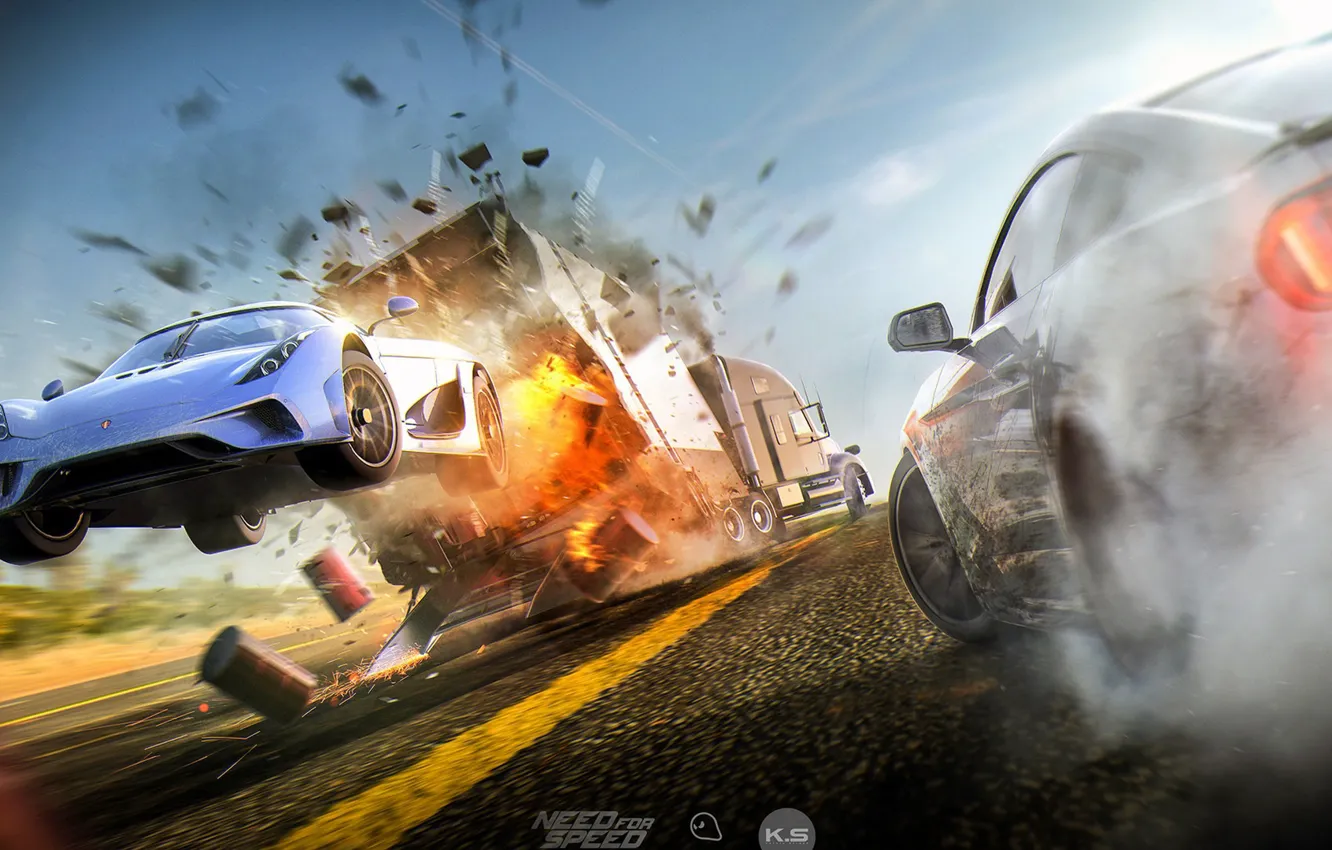 Photo wallpaper machine, the game, dust, Need for Speed: Payback