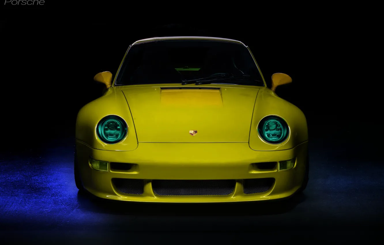 Photo wallpaper yellow, background, dark, color