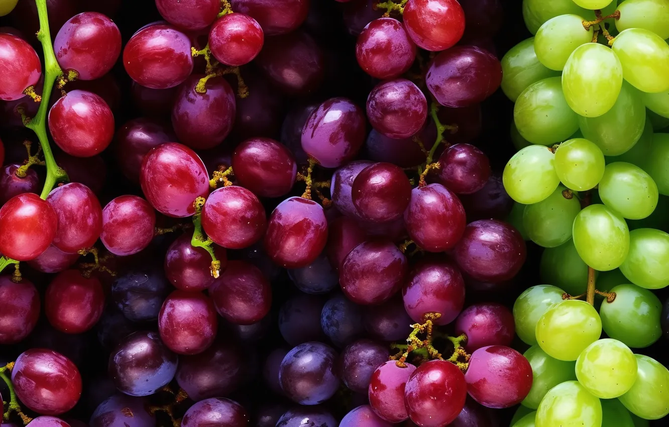 Photo wallpaper grapes, a lot, bunch of grapes