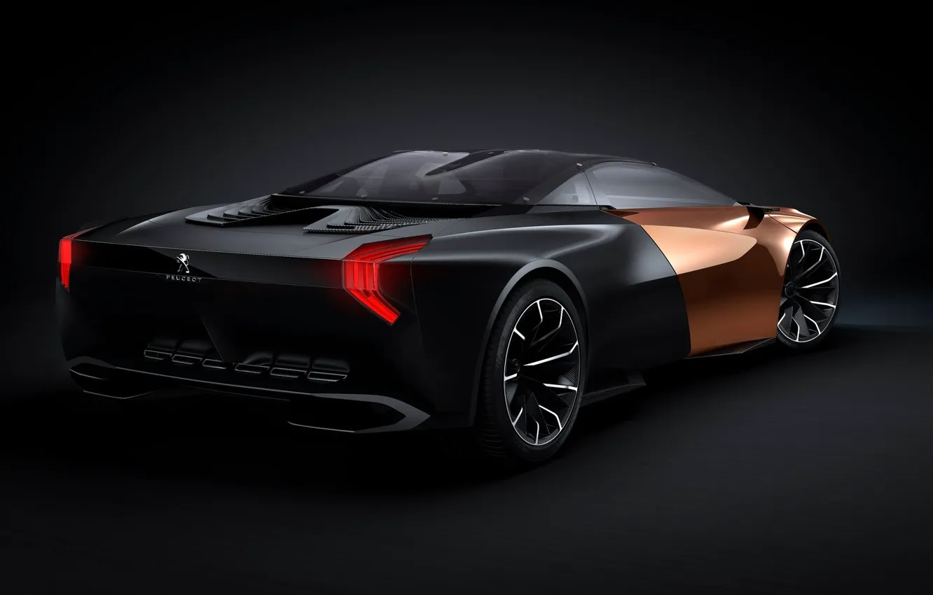 Photo wallpaper car, Concept, Peugeot, black, Onyx