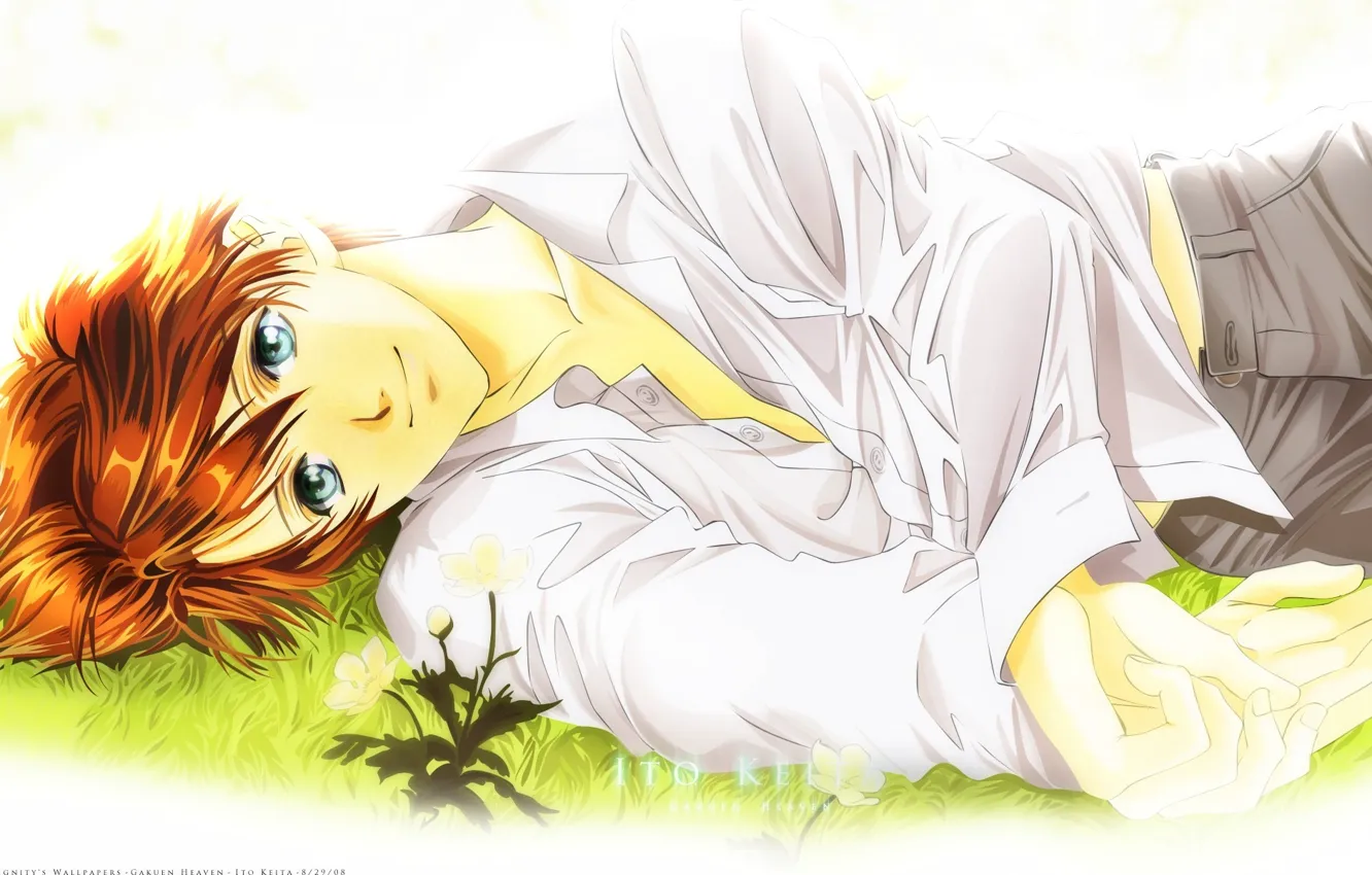Photo wallpaper anime, art, guy, Gakuen Heaven, Paradise school