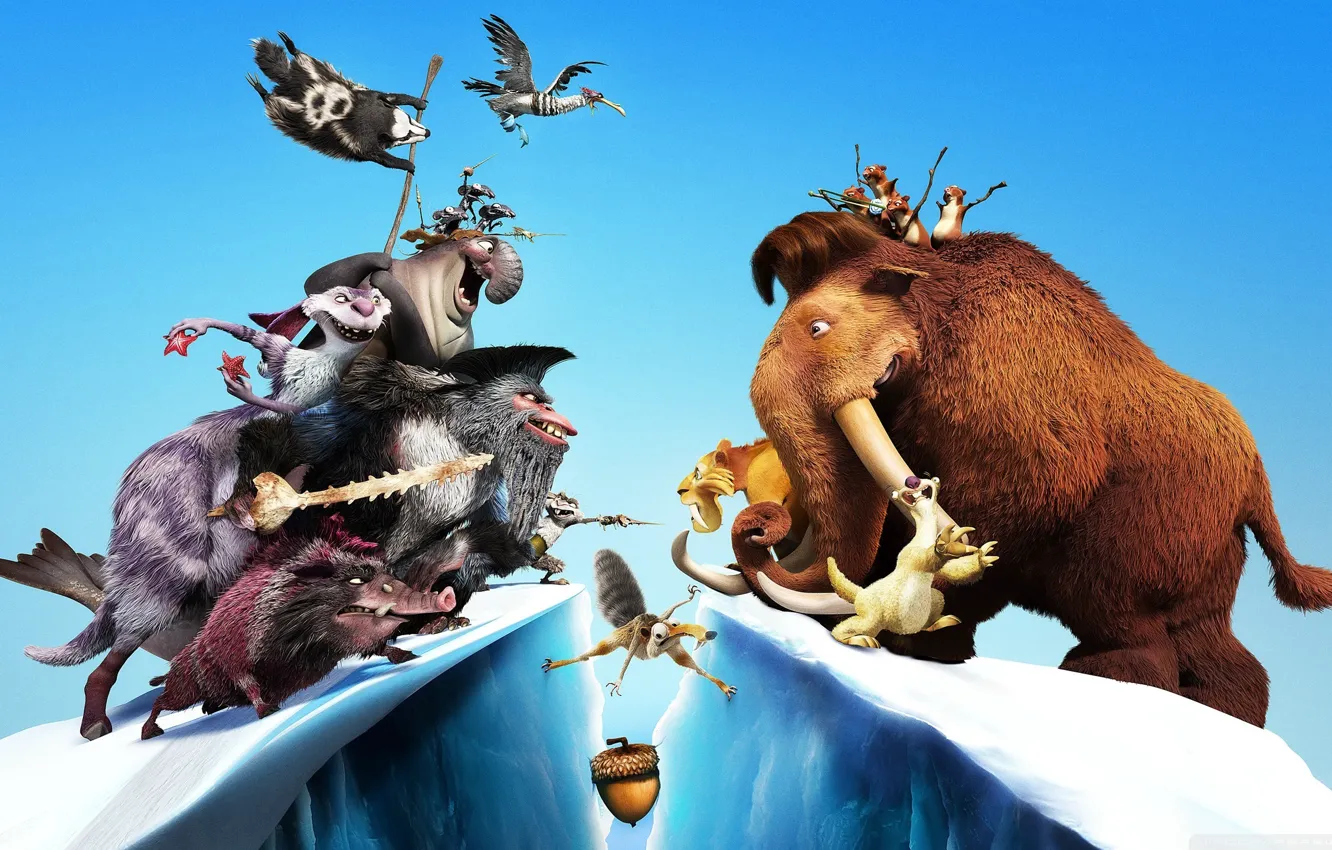 Photo wallpaper ice age, drift, mammoth