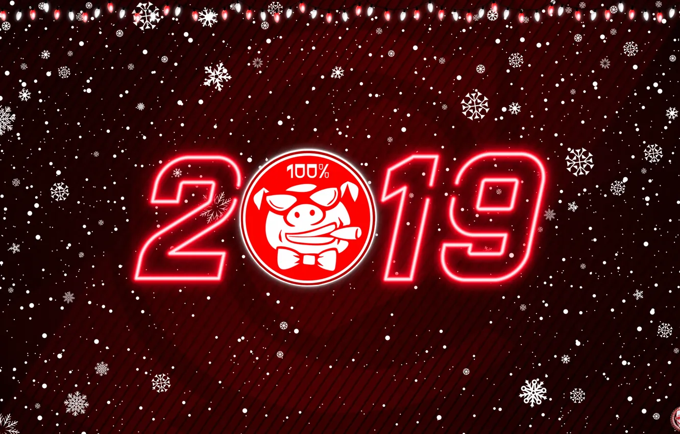 Photo wallpaper snow, snowflakes, background, mood, holiday, new year, minimalism, neon