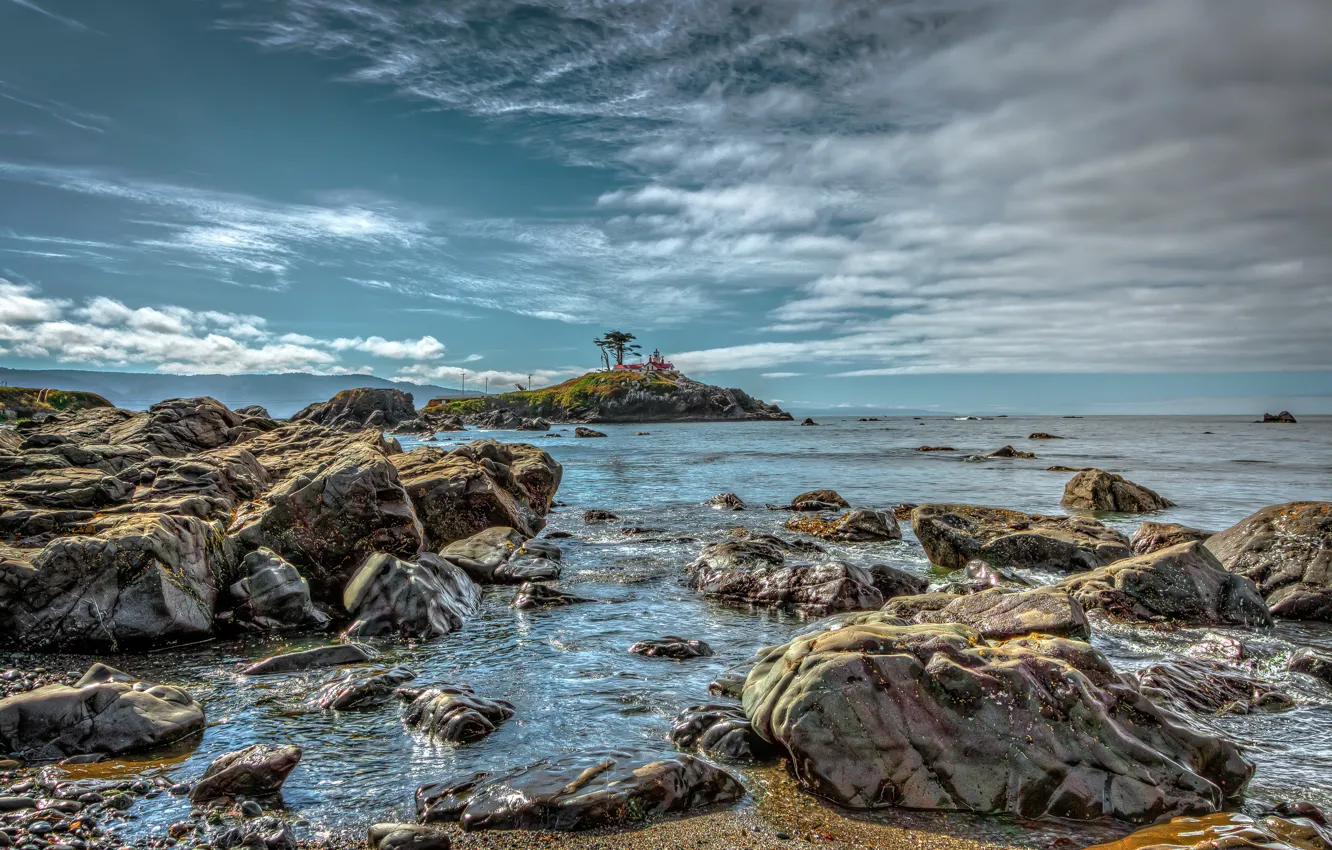 Photo wallpaper the ocean, coast, CA, USA