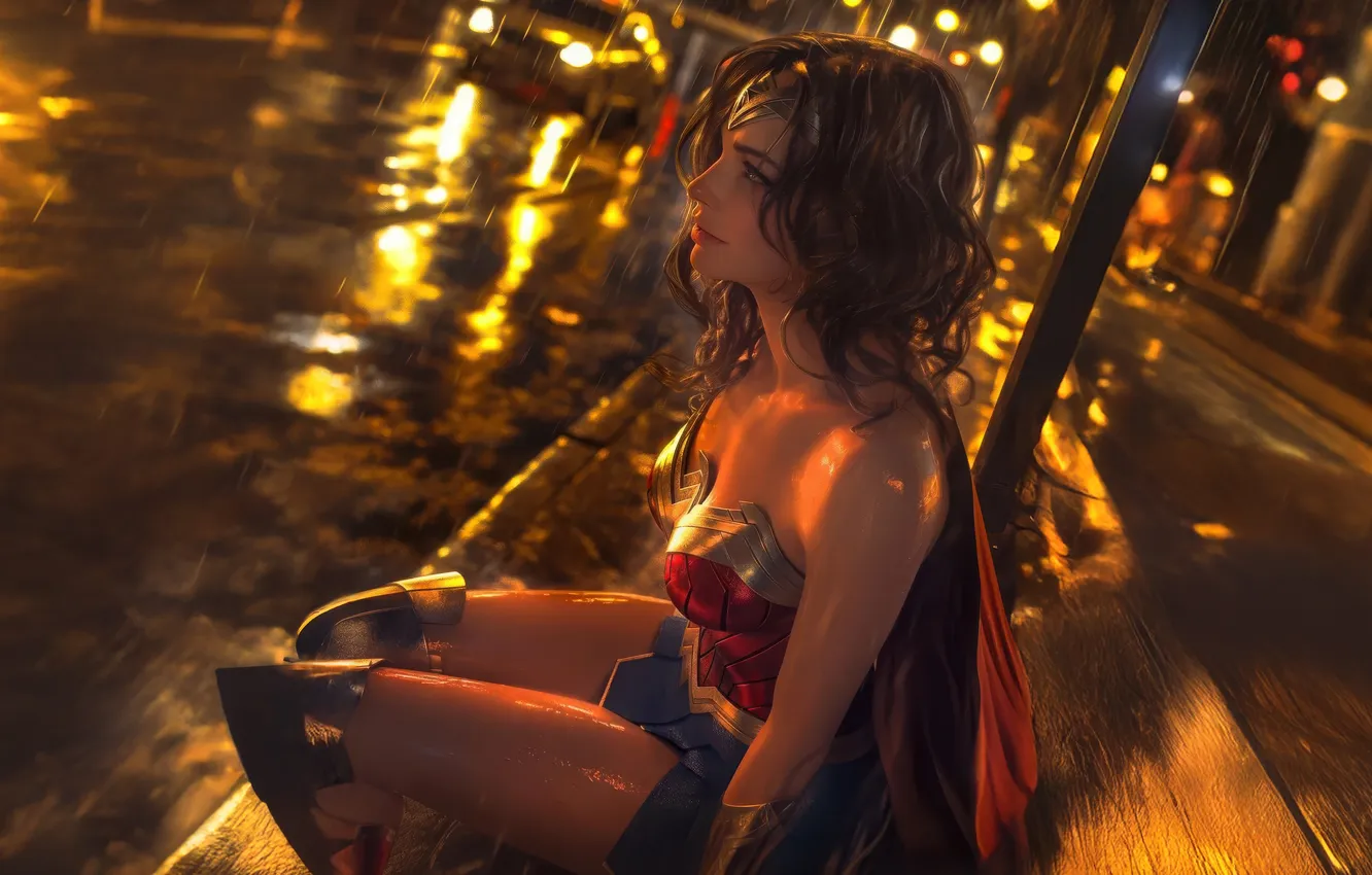 Photo wallpaper Wonder Woman, justice, goddess
