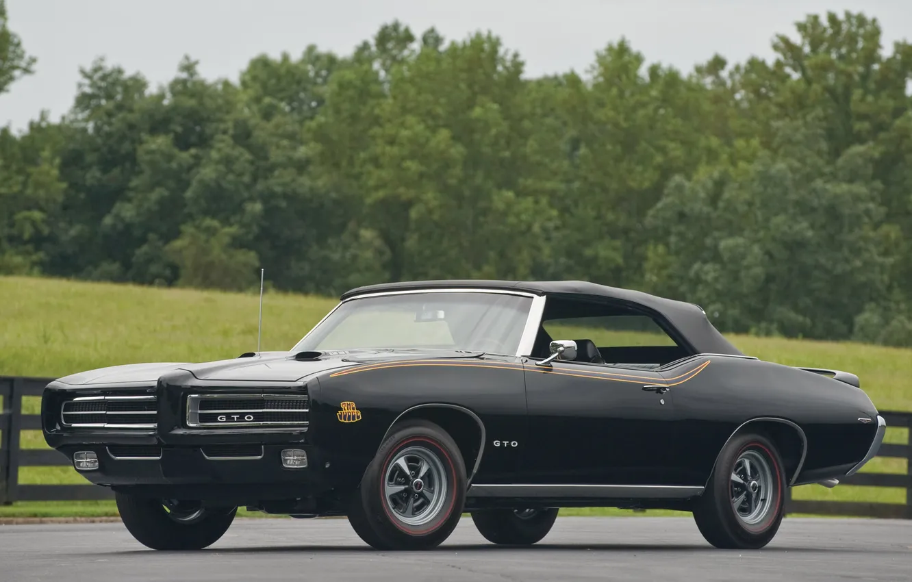 Photo wallpaper car, car, Pontiac GTO, Ram Air IV, Judge Convertible