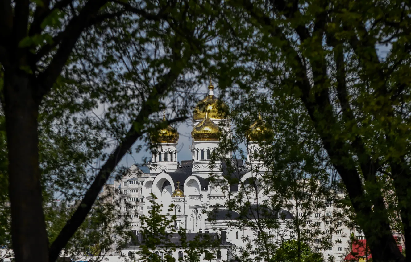 Photo wallpaper the city, temple, architecture, the dome