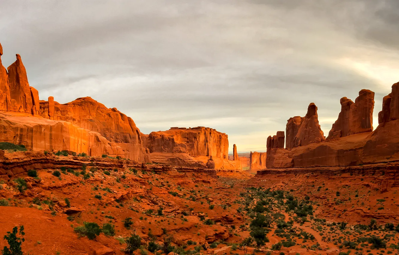 Photo wallpaper mountains, nature, rocks, desert, canyon