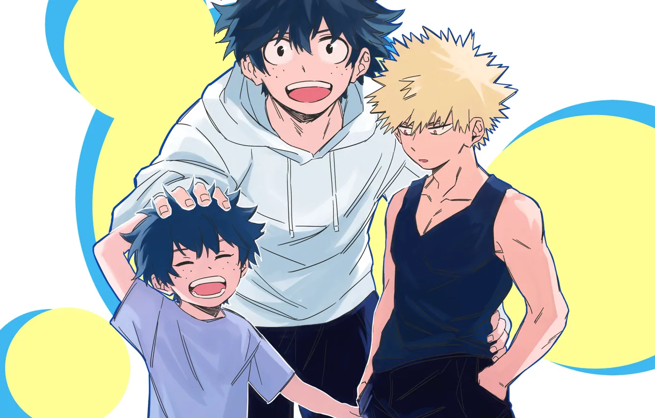 Photo wallpaper children, guy, Boku no Hero Academy, My hero Academy, My Hero Academia, Midori Isuku, Bakuga …