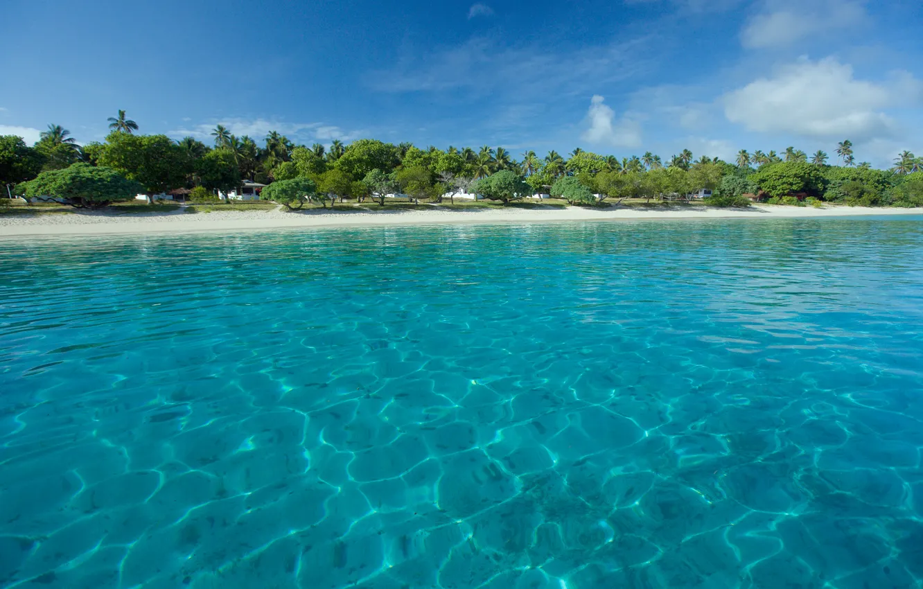 Photo wallpaper water, tropics, the ocean, coast, Tonga, Robinson Crusoe Island