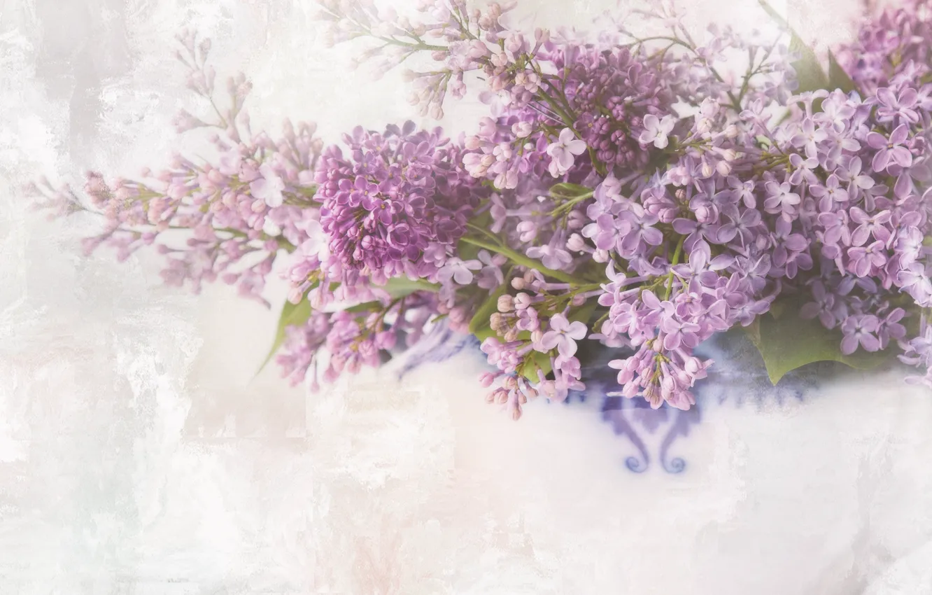 Photo wallpaper background, vase, lilac
