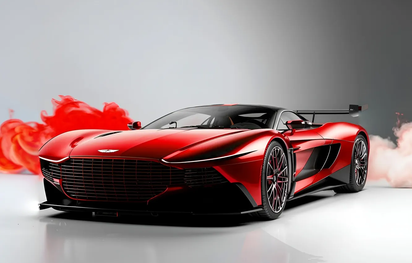 Photo wallpaper red, Aston Martin, Vulcan, Aston Martin Vulcan