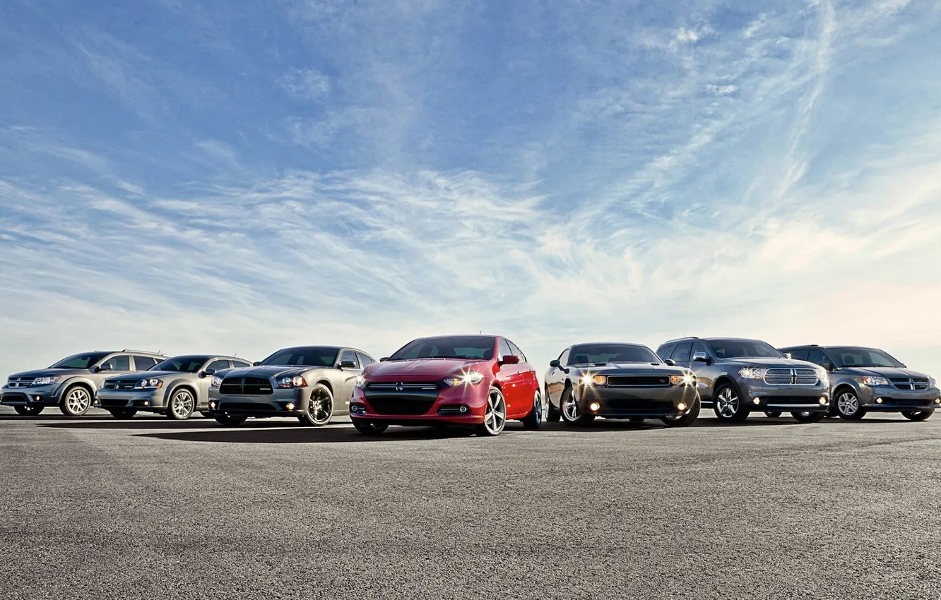 Photo wallpaper the sky, Dodge, Dodge, Challenger, Charger, mixed, Durango, Journey