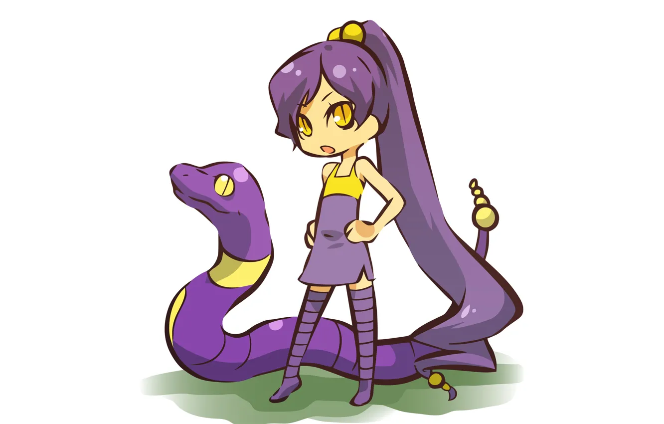 Photo wallpaper snake, girl, girl, Snake, cosplay, pokemon, pokemon, Humanitaria