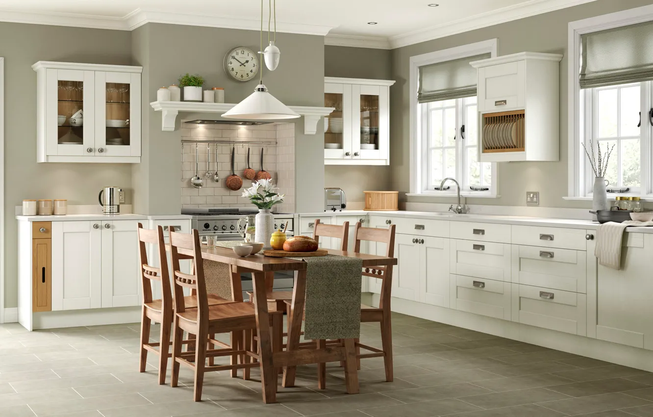 Photo wallpaper interior, kitchen, dining room, Kensington